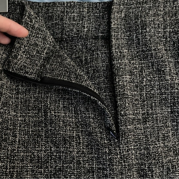 Joseph Ribkoff Career Gray Black Lace Trim Midi Skirt 18 Stretch Dark Acadamia - Picture 5 of 8